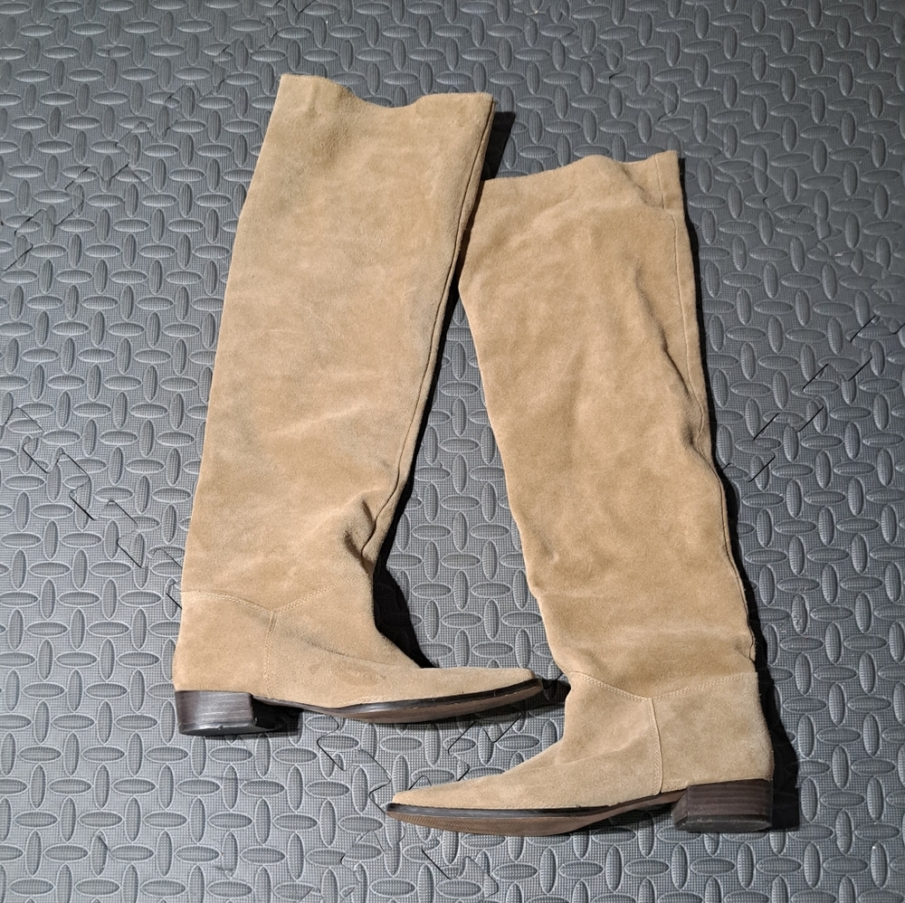 Zara Slouchy Suede Boots